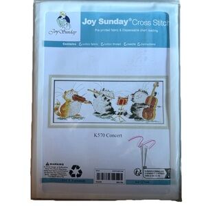 "Concert" Counted Cross Stitch Kit by Joy Sunday - Color Coded Chart-cat AQ